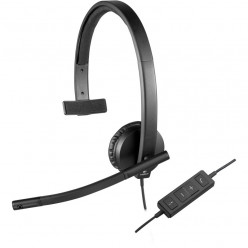 Logitech USB Mono Headset H570e, Business Headset: 31.5 Hz - 20 kHz, Microphone: 100 Hz - 18 kHz, In-line audio controls, USB